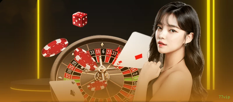 Imagem promocional do cassino online da 77vip mostrando jogos ao vivo